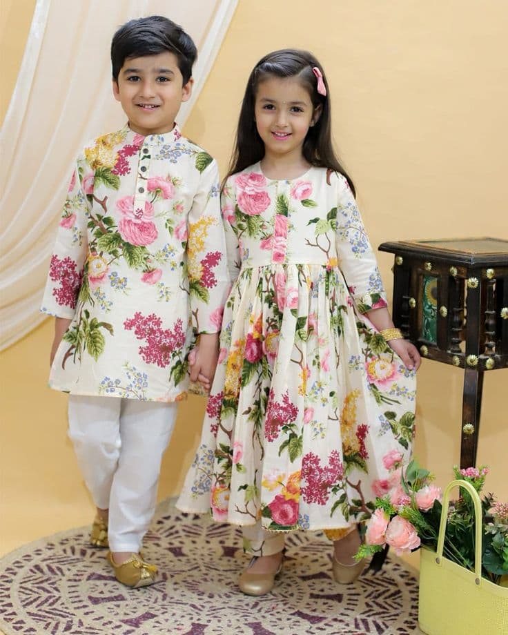 Children's traditional wear garment detail — Roop Darshan collection
